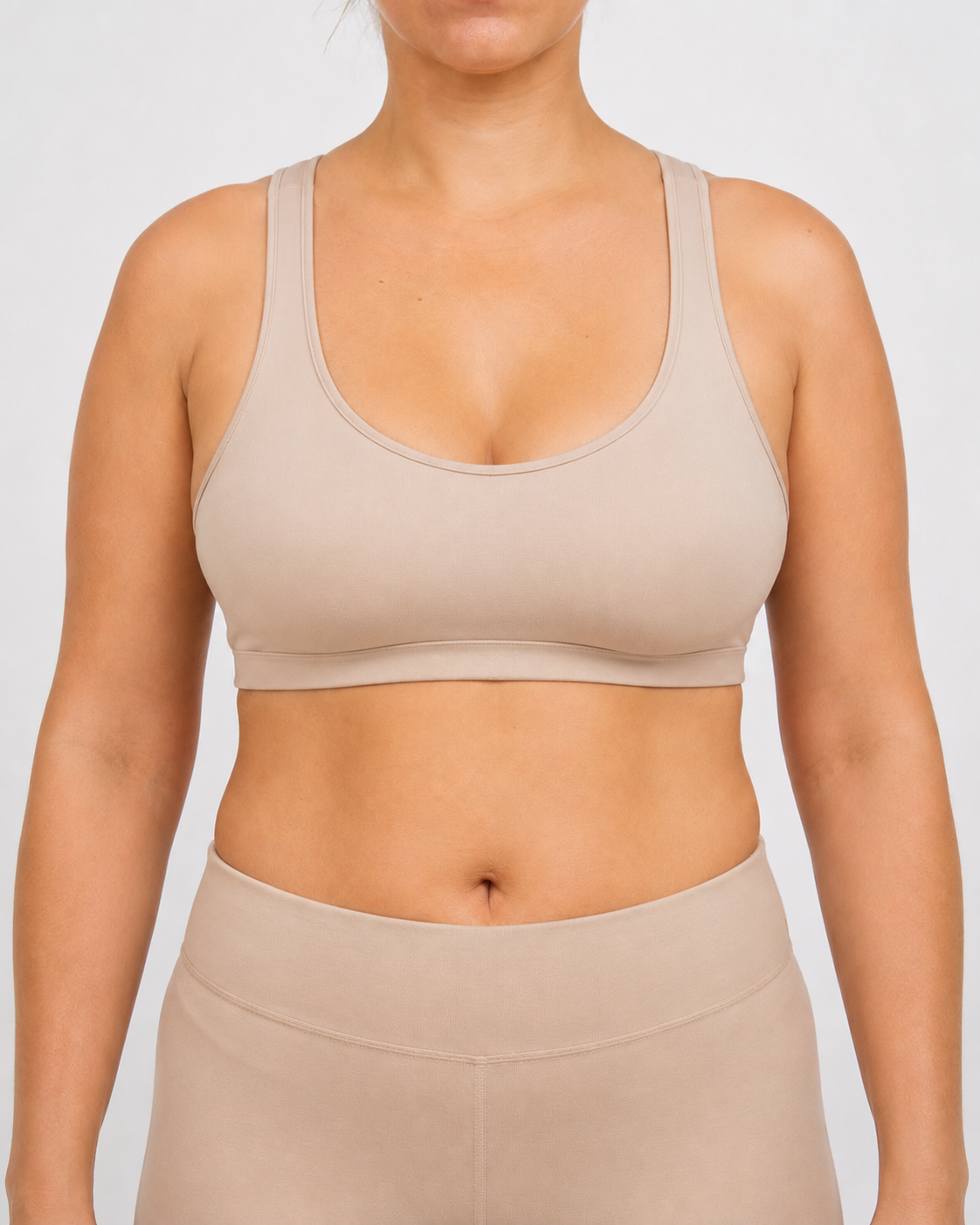 After breast reduction body contouring result